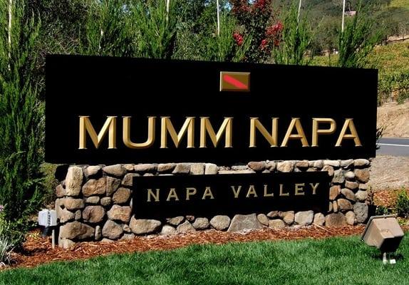 Mumm Napa Valley's Entrance Sign Produced by Sign Dimensions