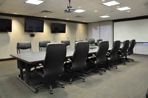 OPRAH Conference Room: 24' x 32' 9", seats 15/20 U-Shape, 3 Flat Screen TVs & Built-in Projector & Screen; Typical Rate $350/day