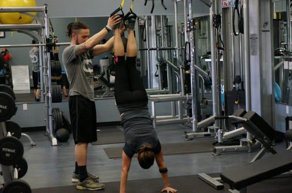 TRX suspension training uses your own body weight as resistance.