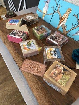 Locally made soap and art