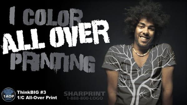 we can do more with 1 color than most can do with 4 :-) all-over prints like this are cost effective and very cool