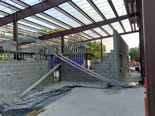 Construction in progress of the fire station on Montgomery tx