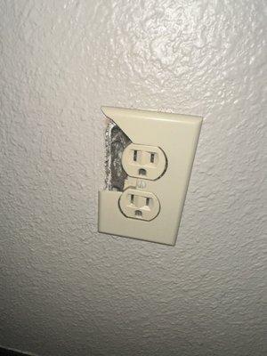 Broken outlet plate