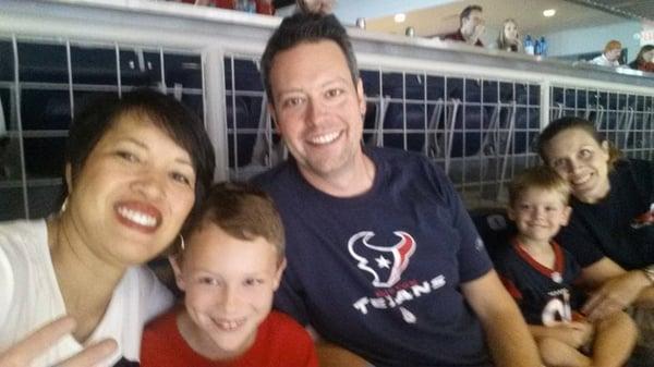 Going to a Texans game with her friends/clients of 5 years? How cool is that?!