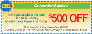 Save with NJ generator specials