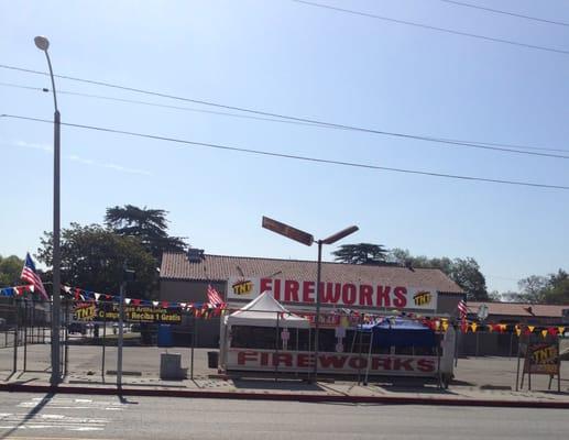 TNT Fireworks Corner of Santa Ana and Seville  all profits support Christian Education in South Gate