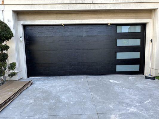 Custom Wooden Garage door Installation