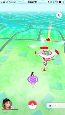 The gym and Pokéstop within Douglas park.