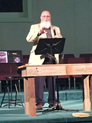 telling stories and the Christmas Story at the Christmas program. sometimes it takes a bearded man to preach a good sermon!