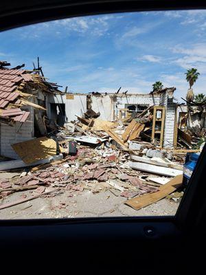 Yet another vintage Las Vegas property burned down by "squatters" no way the owner would ever have anything to do with it!