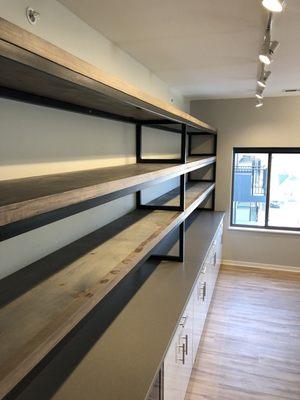 Custom shelves