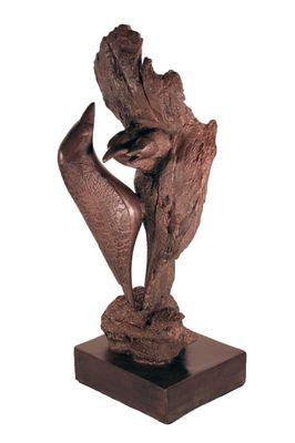 Cold cast bronze 
 "Feeding Time"