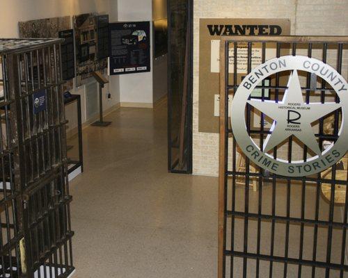 Benton County Crimes Stories exhibit features the original city jail, which you can enter upon request, and more more authentic police items