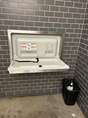 Bathroom next to the playground had two stalls and the handicap one had a clean changing table