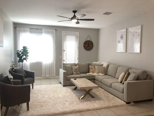 Clients living room is shining after a deep clean!