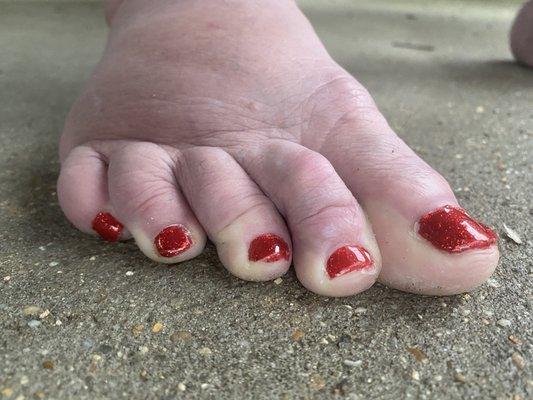 Gel pedicure by owner