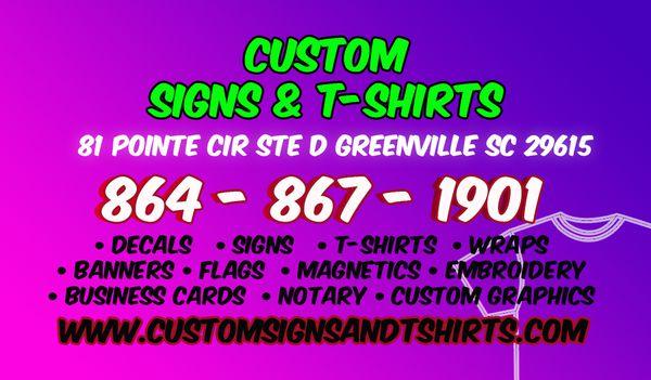 Custom Signs & T-Shirts