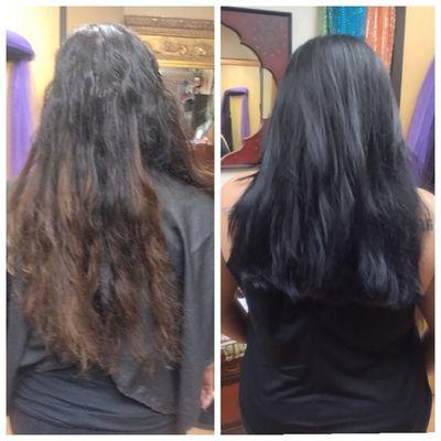 cut and color before and after