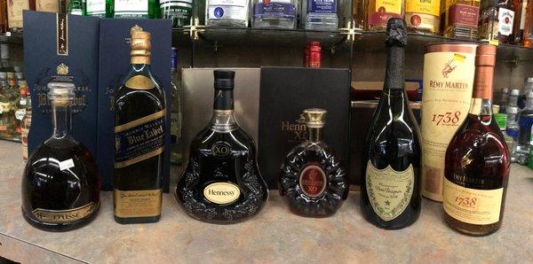 Hennessy XO, Remy XO, Remy 1738, Dom Perignon, Dusse