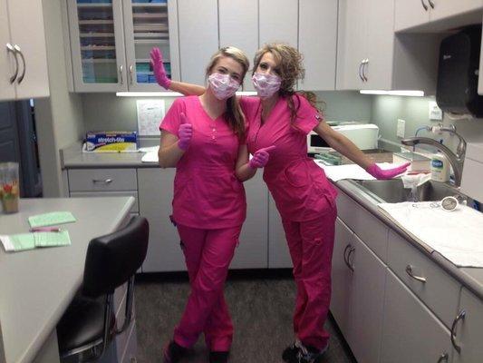 Krista and Bren on pinky day