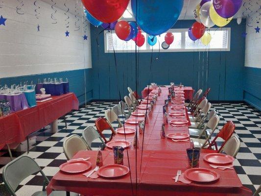 Coppermine Fieldhouse Birthday Room