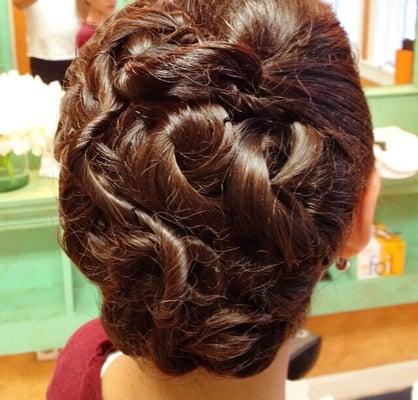 My daughter's hair for her dance.