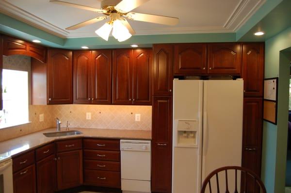 Kitchen remodel with trim and Benjamin Moore paint