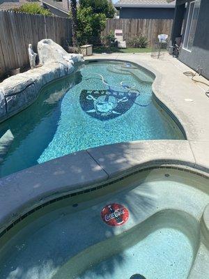 This is my pool maintained by pure water pool service. Never looked better