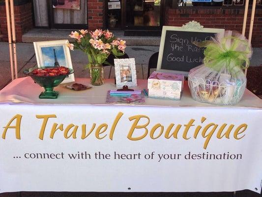 My booth and the basket that I raffled off at the Victorian Fair in Melrose.