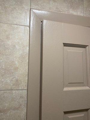 Bathroom door won't close!