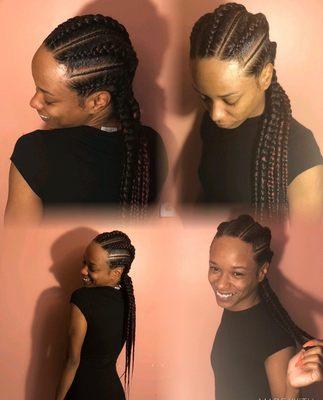 Flawlessly Crowned ! Feed in braids