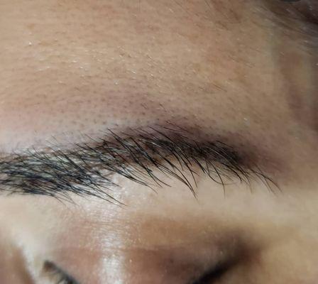 Before Brow wax