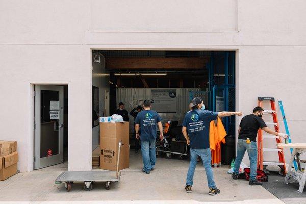 storage facility water damage job