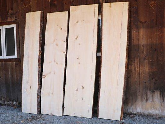 Kiln Dried Live Edge Pine Slabs