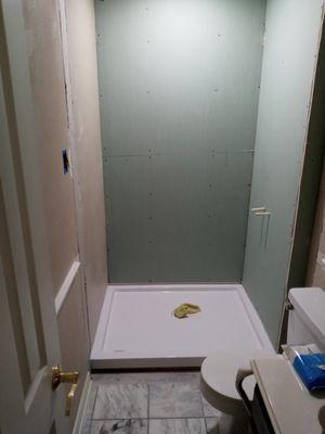 Shower installed