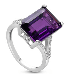 Amethyst & Topaz with Sterling Silver Rings