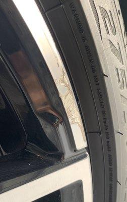 Scratched rim