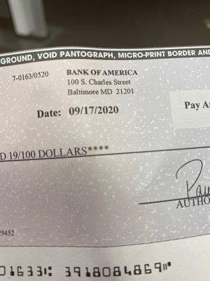 Bank of America does not honor their own checks! Omg