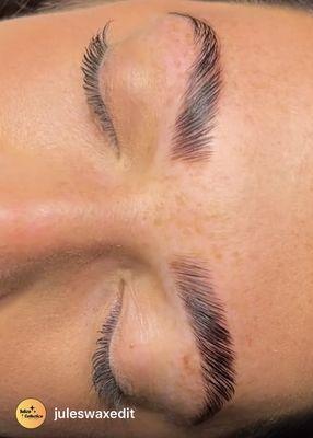 Brow lamination.