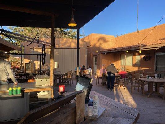 The dining area.   The entire restaurant is outside.