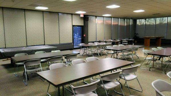 A community room for functions and guest speakers.