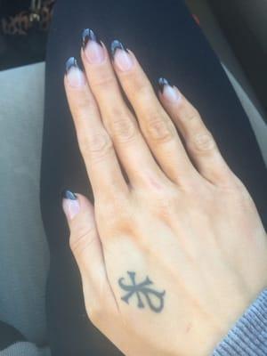 My super cute stiletto nails!