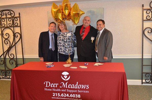 State Senator John Sabatina, Jr. visiting Deer Meadows Home Health and Support Services.