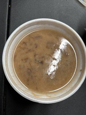 Refried beans (broth)