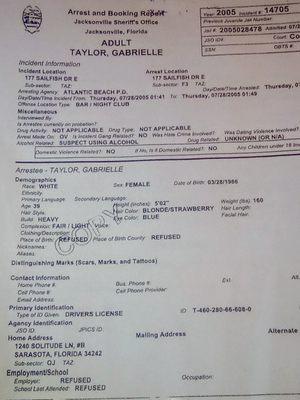 Gabrielle Taylor arrest