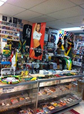 A sample of our store...Reggae, Hip-Hop, R&B, Soca, Gospel, Rock, Country, Flags, Banners, Auto Accessories, Rasta Gears, Collectors Items +