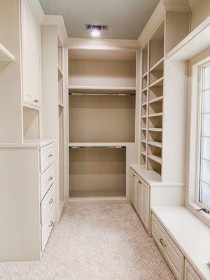 Master Bedroom Closet Remodel: Design & work by Odile's.