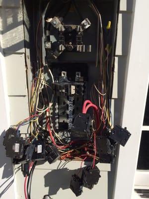 Replacing bussing and breakers on main panel