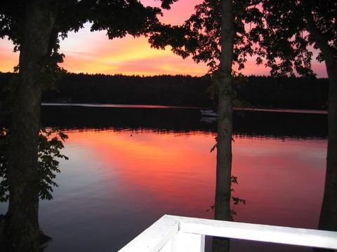 Sunset from the cabin.