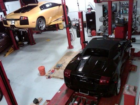 Inside Exotic Motorwerks Repair Facility